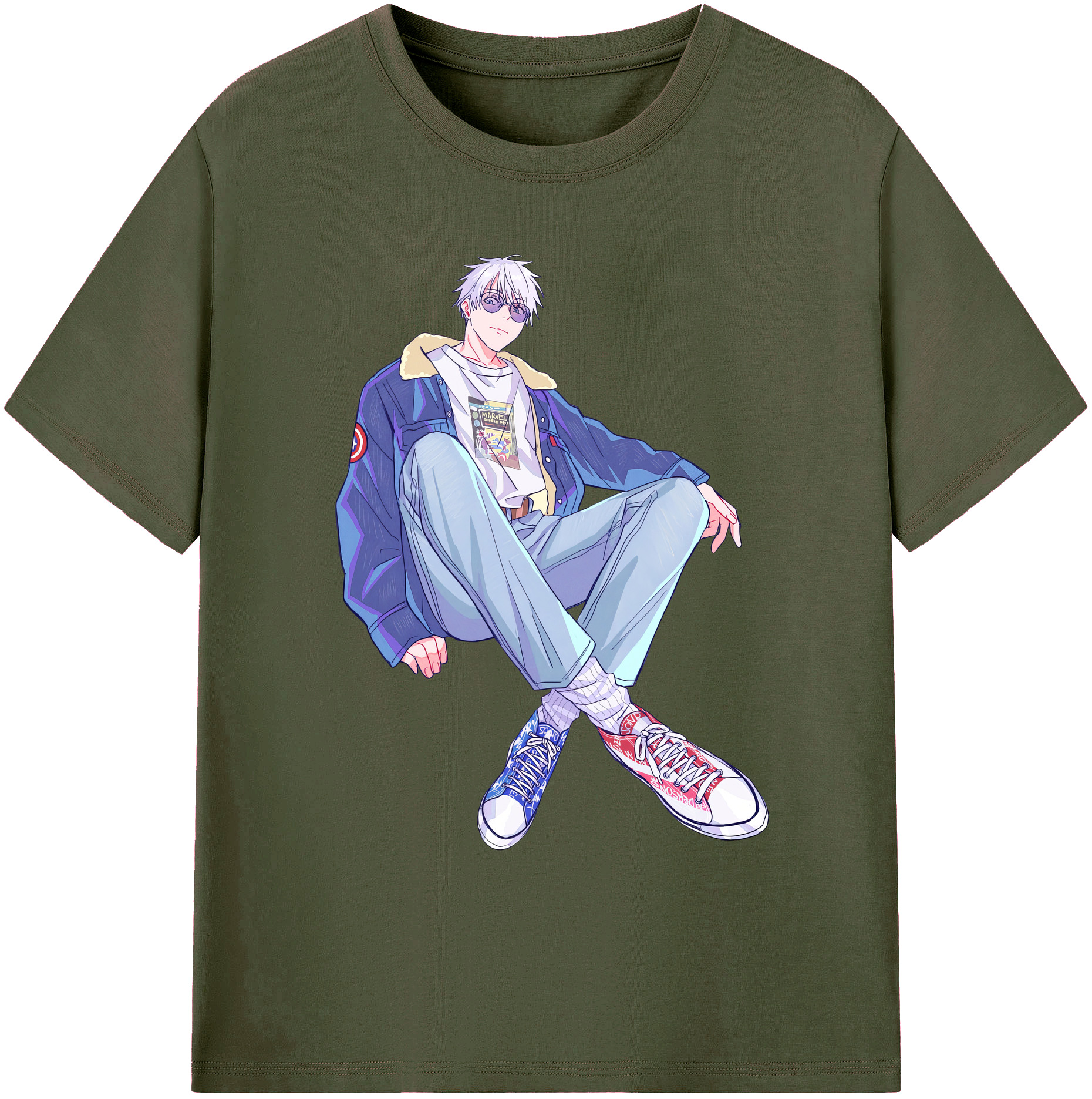 （画像用） 呪術廻戦 Jujutsu Kaisen 綿100％ メンズ半袖Tシャツ｜肌触りやわらか＆通気性